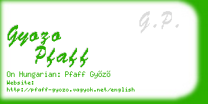 gyozo pfaff business card